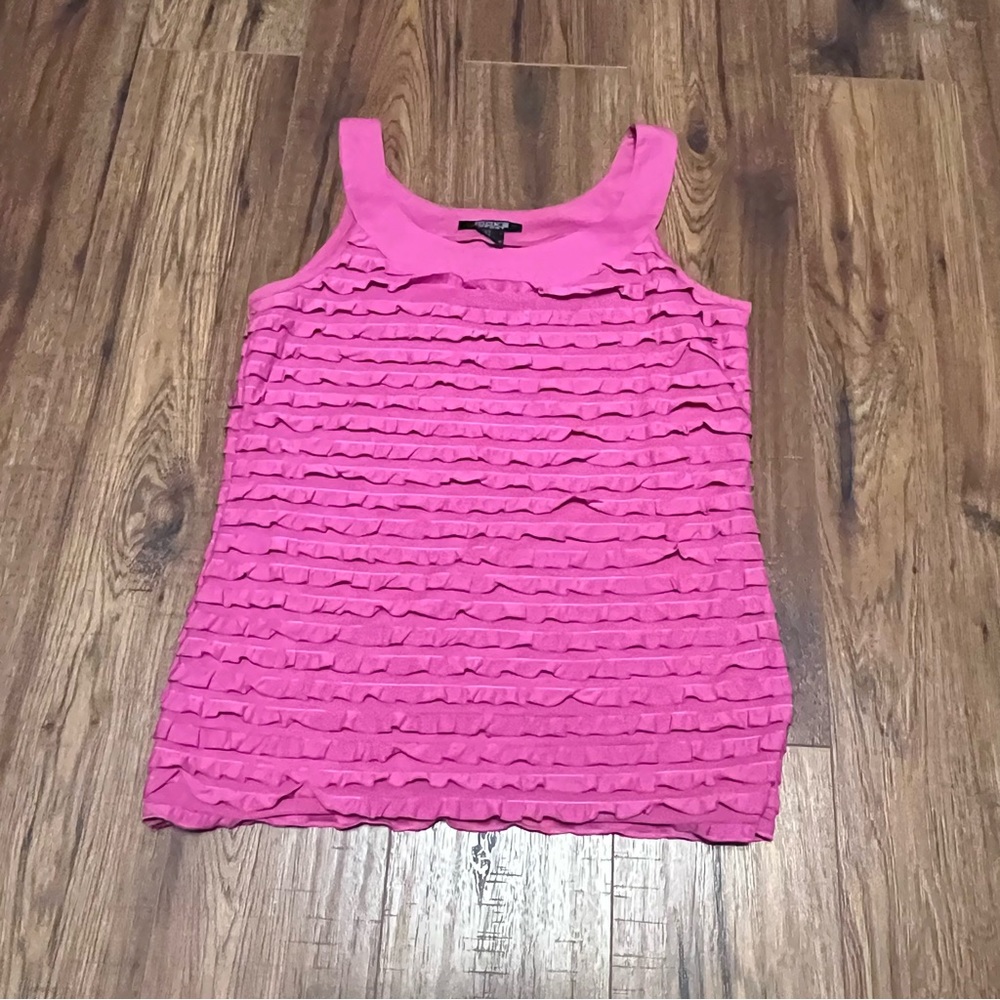 Moka Sport Pink Ruffled Sleeveless top medium fully lined
